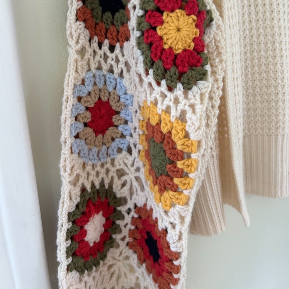 Sincerely Jules Cream Knit and Crochet Cardigan - Picture 4 of 8
